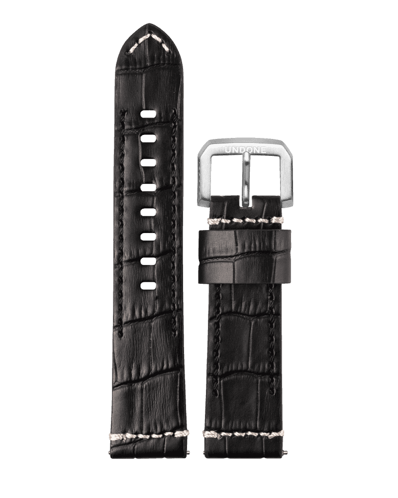 22mm Alligator Black